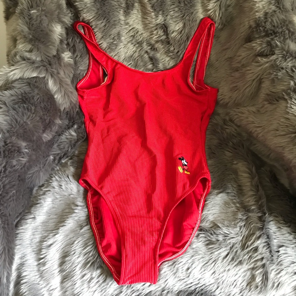 VINTAGE Disney World Mickey Mouse 1 Piece Swimsuit